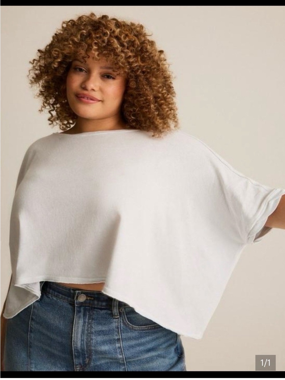 Torrid FESTI Pearl Blue Boxy Crop Tee NWT Size 2 / 2X